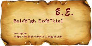 Belágh Ezékiel névjegykártya